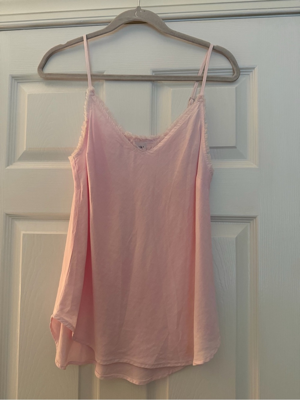 Bella Dahl Pale Pink Lace-Trim Camisole